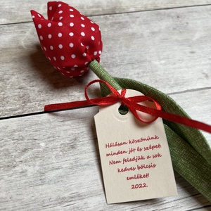 Textil tulipán bölcsis búcsúajándék , Otthon & Életmód, Dekoráció, Virágdísz és tartó, Csokor & Virágdísz, Varrás, MESKA