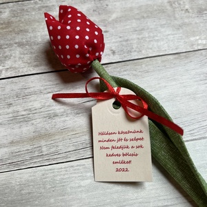 Textil tulipán bölcsődei búcsúajándék  - otthon & lakás - dekoráció - virágdísz és tartó - csokor & virágdísz - Meska.hu