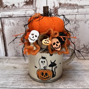 Őszi asztali dekoráció-halloween, Otthon & Életmód, Dekoráció, Dísztárgy, Virágkötés, MESKA