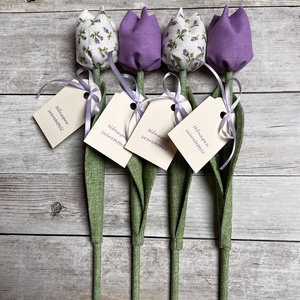 Nőnapi textil tulipánok / szett: 4 db/ ingyen ajándékkísérővel, Otthon & Lakás, Dekoráció, Virágdísz és tartó, Csokor & Virágdísz, Varrás, MESKA