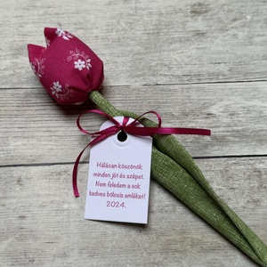 Textil tulipán bölcsis búcsúajándék  - Meska.hu