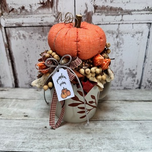 Őszi asztali dekoráció-narancs - otthon & életmód - dekoráció - dísztárgy - Meska.hu