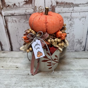 Őszi asztali dekoráció-narancs - otthon & életmód - dekoráció - dísztárgy - Meska.hu