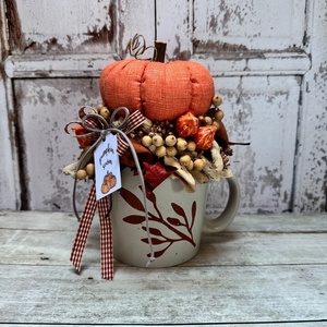 Őszi asztali dekoráció-narancs - otthon & életmód - dekoráció - dísztárgy - Meska.hu