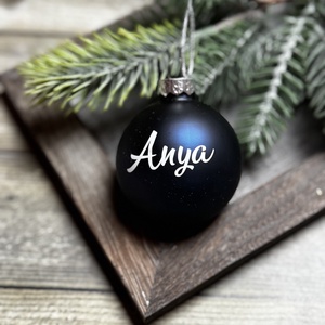 Egyedi karácsonyi gömb névvel - Meska.hu