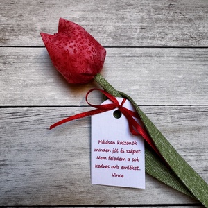 Textil tulipán- óvodai búcsúajándék , Otthon & Életmód, Dekoráció, Virágdísz és tartó, Csokor & Virágdísz, Varrás, MESKA