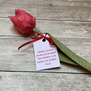 Textil tulipán- óvodai búcsúajándék  - otthon & életmód - dekoráció - virágdísz és tartó - csokor & virágdísz - Meska.hu