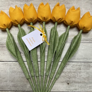 Anyák napi textil tulipánok / szett: 7 db/ ingyen ajándékkísérővel - Meska.hu