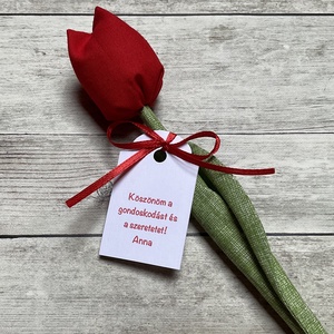 Textil tulipán- pedagógusnapra , Otthon & Életmód, Dekoráció, Virágdísz és tartó, Csokor & Virágdísz, Varrás, MESKA