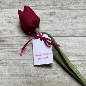 Textil tulipán- pedagógusnapra  - Meska.hu