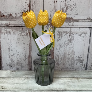 Textil tulipán vázában pedagógusnapra , Otthon & Életmód, Dekoráció, Virágdísz és tartó, Csokor & Virágdísz, Varrás, MESKA