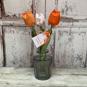 Textil tulipán vázában pedagógusnapra , Otthon & Életmód, Dekoráció, Virágdísz és tartó, Csokor & Virágdísz, Varrás, MESKA