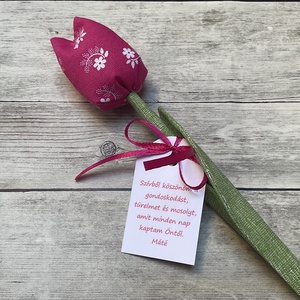 Textil tulipán iskolai évzáróra, Otthon & Életmód, Dekoráció, Virágdísz és tartó, Csokor & Virágdísz, Varrás, MESKA