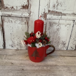 Karácsonyi dekoráció, Karácsony, Adventi díszek, Adventi asztaldísz, Virágkötés, MESKA