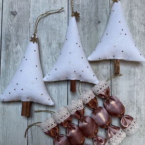 Karácsonyfadísz szett - karácsony - karácsonyi lakásdekoráció - karácsonyfadíszek - Meska.hu