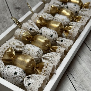 Textil szaloncukor /szett: 10 db/ - Meska.hu