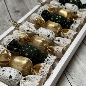 Textil szaloncukor /szett: 10 db/ - Meska.hu