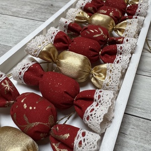 Textil szaloncukor /szett: 10 db/ - Meska.hu