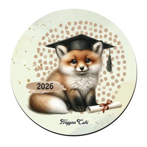 Róka - 2026 évi Ballagásra mintás poháralátét, , , MESKA