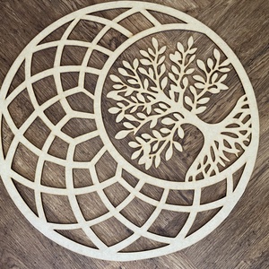 Mandala Életfa, Otthon & Életmód, Dekoráció, Ajtó- és ablak dekoráció, Ablakdísz, Famegmunkálás, MESKA