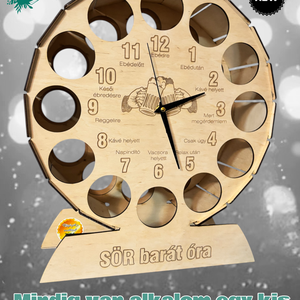 Sörös óra, Otthon & Életmód, Dekoráció, Dísztárgy, Famegmunkálás, MESKA