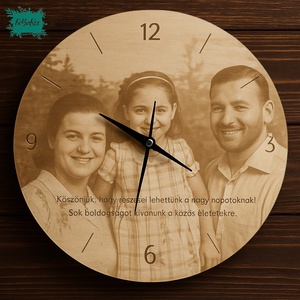 Örök Emlék Falióra � Saját Fotóval és Személyes Üzenettel - Meska.hu