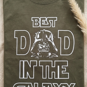 Star Wars Best Dad in the Galaxy Férfi Póló � Darth Vader Apák Napi Ajándék, Ruha & Divat, Férfi ruha, Póló, Decoupage, transzfer és szalvétatechnika, Fotó, grafika, rajz, illusztráció, MESKA
