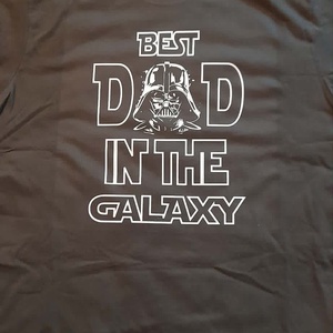 Star Wars Best Dad in the Galaxy Férfi Póló � Darth Vader Apák Napi Ajándék - ruha & divat - férfi ruha - póló - Meska.hu
