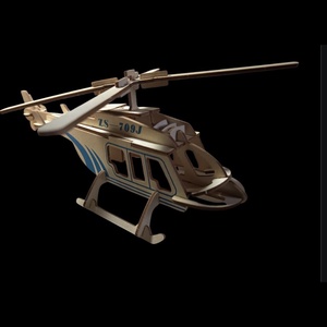 Fa helikopter  - művészet - makett, modell - Meska.hu