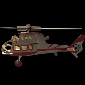 Fa helikopter modell  - művészet - makett, modell - Meska.hu
