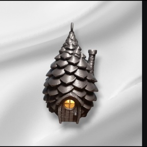 Világitó toboz asztaldísz - művészet - makett, modell - Meska.hu