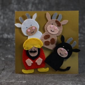 A török és a tehenek ujjbáb csomag, Játék & Sport, Bábok, Ujjbáb, Varrás, MESKA