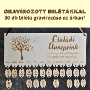 Családi ünnepeink - öröknaptár - LAPRA SZERELT - otthon & életmód - dekoráció - fali és függő dekoráció - falinaptár & öröknaptár - Meska.hu
