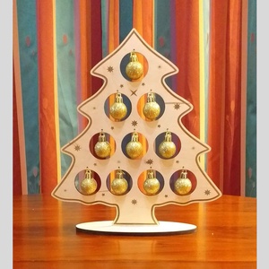Adventi fenyő fa asztaldísz, Karácsony, Karácsonyi lakásdekoráció, Karácsonyi lakásdíszek, Gravírozás, pirográfia, Famegmunkálás, MESKA