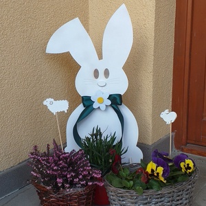 Húsvéti fa nyúl álló dekoráció - esküvő - dekoráció - helyszíni dekor - Meska.hu