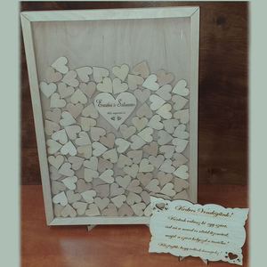 Fa esküvői vendégkönyv/emlékkönyv (szívbedobós) - esküvő - emlék & ajándék - vendégkönyv - Meska.hu
