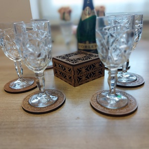 Poháralátét készlet - mandala mintás 1 - otthon & életmód - konyhafelszerelés, tálalás - tálalás - tányér- és poháralátét - Meska.hu