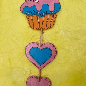 Muffin, süti ajtódísz, Otthon & Életmód, Dekoráció, Ajtó- és ablak dekoráció, Ajtódísz & Kopogtató, , MESKA