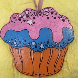Muffin, süti ajtódísz - otthon & életmód - dekoráció - ajtó- és ablak dekoráció - ajtódísz & kopogtató - Meska.hu