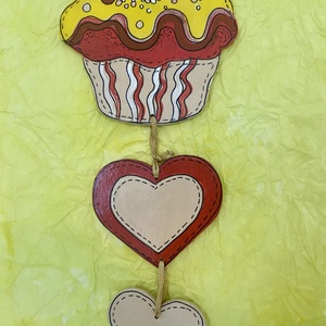 Muffin, süti ajtódísz - otthon & életmód - dekoráció - ajtó- és ablak dekoráció - ajtódísz & kopogtató - Meska.hu