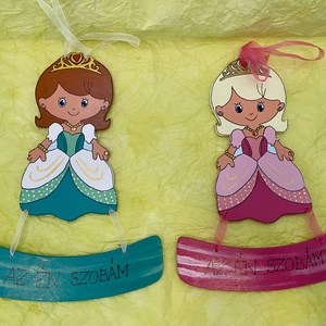 Hercegnő, királylány gyerekszoba dísz, tábla, Otthon & Életmód, Dekoráció, Ajtó- és ablak dekoráció, Ablakdísz, Festett tárgyak, MESKA