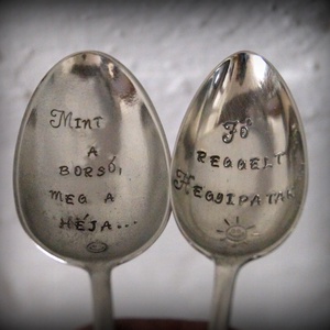 Kása evő kanál+leveseskanál - otthon & életmód - konyhafelszerelés, tálalás - Meska.hu