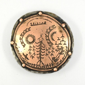 Bőr öv, övcsat, sámándob -  - Meska.hu