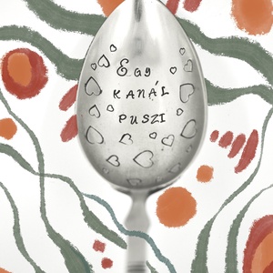 Feliratos alpakka evőkanál, Otthon & Életmód, Dekoráció, Dísztárgy, Ötvös, MESKA
