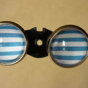 Matrózcsíkos fülbevaló és gyűrű - 12 mm - ékszer - ékszerszett - Meska.hu Matrózcsíkos fülbevaló és gyűrű - 12 mm - ékszer - ékszerszett - Meska.hu