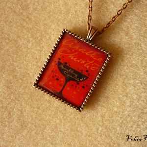 Agatha Christie: Gyöngyöző cián (nyaklánc, réz, 22x27 mm) - ékszer - nyaklánc - medálos nyaklánc - Meska.hu Agatha Christie: Gyöngyöző cián (nyaklánc, réz, 22x27 mm) - ékszer - nyaklánc - medálos nyaklánc - Meska.hu