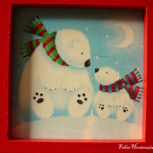 Jegesmedvék falikép piros keretben (16x16 cm) - otthon & lakás - dekoráció - kép & falikép - Meska.hu Jegesmedvék falikép piros keretben (16x16 cm) - otthon & lakás - dekoráció - kép & falikép - Meska.hu