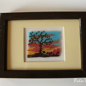 Őszi fa gyöngykép (11x15 cm, kitámasztós) - otthon & lakás - dekoráció - kép & falikép - Meska.hu Őszi fa gyöngykép (11x15 cm, kitámasztós) - otthon & lakás - dekoráció - kép & falikép - Meska.hu