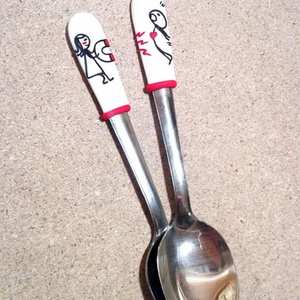  Mágnes páros kanál - esküvő - dekoráció - tálalás - Meska.hu