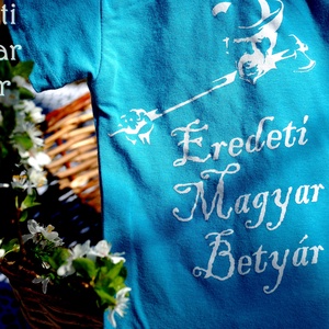Eredeti Magyar Betyár bodri kék RU - ruha & divat - babaruha & gyerekruha - body - Meska.hu